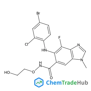 5-[(4-Bromo-2-chlorophenyl)amino]-4-fluoro-N-(2-hydroxyethoxy)-1-methyl-1H-benzimidazole-6-carboxamide