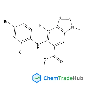 Methyl 5-((4-bromo-2-chlorophenyl)amino)-4-fluoro-1-methyl-1H-benzo[d]imidazole-6-carboxylate