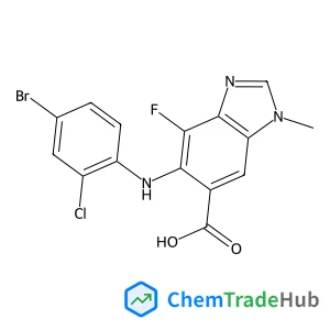 5-((4-Bromo-2-chlorophenyl)amino)-4-fluoro-1-methyl-1H-benzo[d]imidazole-6-carboxylic acid