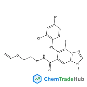 5-((4-Bromo-2-chlorophenyl)amino)-4-fluoro-1-methyl-N-(2-(vinyloxy)ethoxy)-1H-benzo[d]imidazole-6-carboxamide
