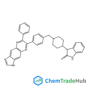 1-{1-[4-(6-Phenyl-1H-imidazo[4,5-g]quinoxalin-7-yl)benzyl]-4-piperidinyl}-1,3-dihydro-2H-benzimidazol-2-one
