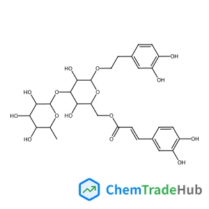 2-(3,4-Dihydroxyphenyl)ethyl 3-O-(6-deoxy-alpha-L-mannopyranosyl)-6-O-[(2E)-3-(3,4-dihydroxyphenyl)-2-propenoyl]-beta-D-glucopyranoside