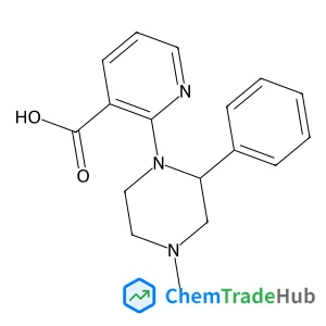 2-(4-Methyl-2-phenyl-1-piperazinyl)nicotinic acid