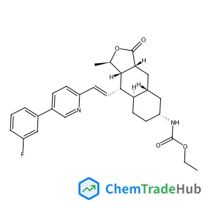 Ethyl [(1R,3aR,4aR,6R,8aR,9S,9aS)-9-{(E)-2-[5-(3-fluorophenyl)-2-pyridinyl]vinyl}-1-methyl-3-oxododecahydronaphtho[2,3-c]furan-6-yl]carbamate
