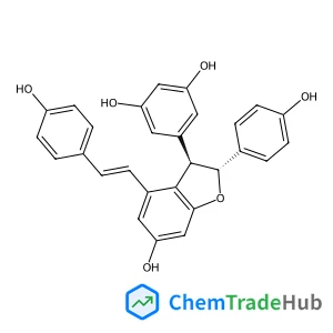 5-{(2R,3R)-6-Hydroxy-2-(4-hydroxyphenyl)-4-[(E)-2-(4-hydroxyphenyl)vinyl]-2,3-dihydro-1-benzofuran-3-yl}-1,3-benzenediol
