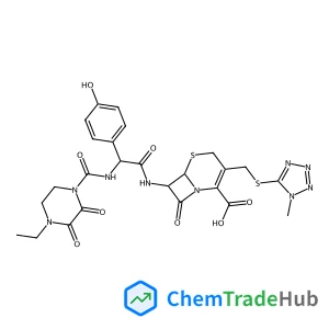 (6R,7R)-7-{[(2R)-2-{[(4-Ethyl-2,3-dioxo-1-piperazinyl)carbonyl]amino}-2-(4-hydroxyphenyl)acetyl]amino}-3-{[(1-methyl-1H-tetrazol-5-yl)sulfanyl]methyl}-8-oxo-5-thia-1-azabicyclo[4.2.0]oct-2-ene-2-carbo
xylic acid