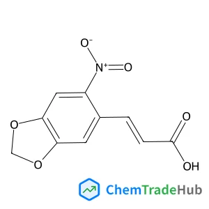 3-(6-Nitrobenzo[d][1,3]dioxol-5-yl)acrylic acid structure