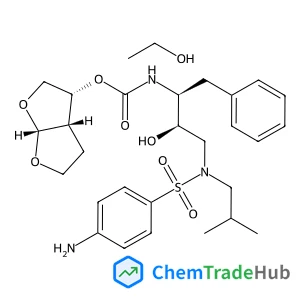 (3R,3aS,6aR)-Hexahydrofuro[2,3-b]furan-3-yl [(2S,3R)-4-{[(4-aminophenyl)sulfonyl](isobutyl)amino}-3-hydroxy-1-phenyl-2-butanyl]carbamate - ethanol (1:1)