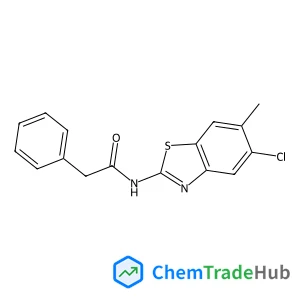 N-(5-chloro-6-methyl-1,3-benzothiazol-2-yl)-2-phenylacetamide