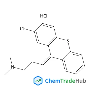 3-(2-Chloro-9H-thioxanthen-9-ylidene)-N,N-dimethyl-1-propanamine hydrochloride (1:1)