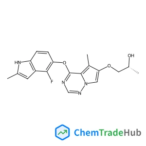 (2R)-1-({4-[(4-Fluoro-2-methyl-1H-indol-5-yl)oxy]-5-methylpyrrolo[2,1-f][1,2,4]triazin-6-yl}oxy)-2-propanol