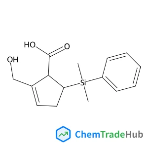 (1R,5S)-5-[Dimethyl(phenyl)silyl]-2-(hydroxymethyl)-2-cyclopentene-1-carboxylic acid