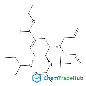 Ethyl (3R,4R,5S)-4-[acetyl(2-methyl-2-propanyl)amino]-5-(diallylamino)-3-(3-pentanyloxy)-1-cyclohexene-1-carboxylate
