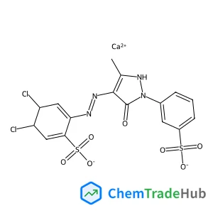 calcium 4,5-dichloro-2-[[4,5-dihydro-3-methyl-5-oxo-1-(3-sulphonatophenyl)-1H-pyrazol-4-yl]azo]benzenesulphonate