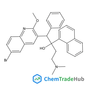 1-(6-Bromo-2-methoxy-3-quinolyl)-4-(dimethylamino)-2-(1-naphthyl)-1-phenyl-butan-2-ol
