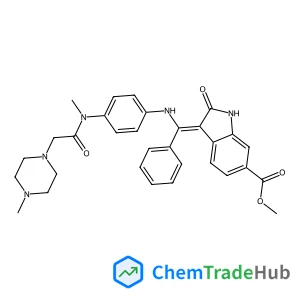 methyl (3Z)-3-[({4-[N-methyl-2-(4-methylpiperazin-1-yl)acetamido]phenyl}amino)(phenyl)methylidene]-2-oxo-2,3-dihydro-1H-indole-6-carboxylate