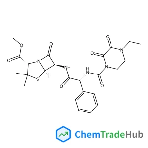 Methyl (2S,5R,6R)-6-{[(2R)-2-{[(4-ethyl-2,3-dioxo-1-piperazinyl)carbonyl]amino}-2-phenylacetyl]amino}-3,3-dimethyl-7-oxo-4-thia-1-azabicyclo[3.2.0]heptane-2-carboxylate