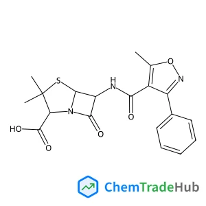 (2S,5R,6R)-3,3-Dimethyl-6-{[(5-methyl-3-phenyl-1,2-oxazol-4-yl)carbonyl]amino}-7-oxo-4-thia-1-azabicyclo[3.2.0]heptane-2-carboxylic acid