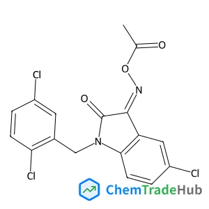 (3Z)-3-(Acetoxyimino)-5-chloro-1-(2,5-dichlorobenzyl)-1,3-dihydro-2H-indol-2-one