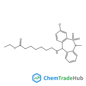 Ethyl 7-[(3-chloro-6-methyl-5,5-dioxido-6,11-dihydrodibenzo[c,f][1,2]thiazepin-11-yl)amino]heptanoate
