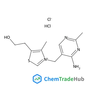 3-[(4-Amino-2-methyl-5-pyrimidinyl)methyl]-5-(2-hydroxyethyl)-4-methyl-1,3-thiazol-3-ium chloride hydrochloride (1:1:1)