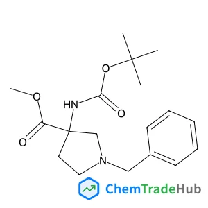 3-Pyrrolidineacetic acid, 3-(methoxycarbonyl)-a-oxo-1-(phenylmethyl)-,1,1-dimethylethyl ester structure 3-Pyrrolidineacetic acid, 3-(methoxycarbonyl)-a-oxo-1-(phenylmethyl)-,1,1-dimethylethyl ester structure