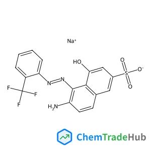 Sodium 6-amino-4-hydroxy-5-{(E)-[2-(trifluoromethyl)phenyl]diazenyl}-2-naphthalenesulfonate