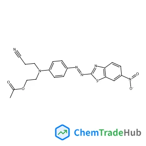 2-[(2-Cyanoethyl){4-[(E)-(6-nitro-1,3-benzothiazol-2-yl)diazenyl]phenyl}amino]ethyl acetate