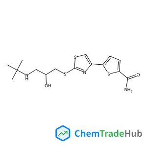 5-[2-({2-Hydroxy-3-[(2-methyl-2-propanyl)amino]propyl}sulfanyl)-1,3-thiazol-4-yl]-2-thiophenecarboxamide