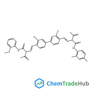 2-[(E)-{3,3'-Dichloro-4'-[(E)-{1-[(2,4-dimethylphenyl)amino]-1,3-dioxo-2-butanyl}diazenyl]-4-biphenylyl}diazenyl]-N-(2-methoxyphenyl)-3-oxobutanamide