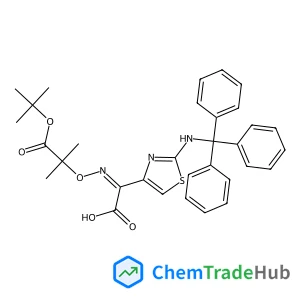 (2Z)-[({2-Methyl-1-[(2-methyl-2-propanyl)oxy]-1-oxo-2-propanyl}oxy)imino][2-(tritylamino)-1,3-thiazol-4-yl]acetic acid