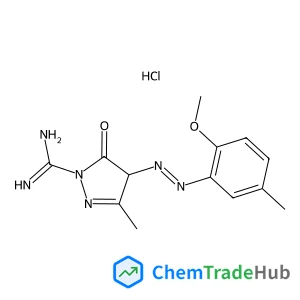 4-[(E)-(2-Methoxy-5-methylphenyl)diazenyl]-3-methyl-5-oxo-4,5-dihydro-1H-pyrazole-1-carboximidamide hydrochloride (1:1)