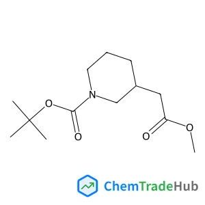 2-Methyl-2-propanyl 3-(2-methoxy-2-oxoethyl)-1-piperidinecarboxylate