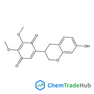 5-(7-Hydroxy-3,4-dihydro-2H-chromen-3-yl)-2,3-dimethoxy-1,4-benzoquinone structure