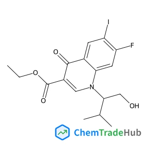 Ethyl 7-fluoro-1-[(2S)-1-hydroxy-3-methyl-2-butanyl]-6-iodo-4-oxo-1,4-dihydro-3-quinolinecarboxylate