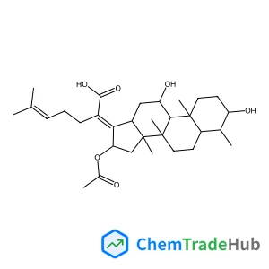 (3alpha,4alpha,5alpha,8alpha,9beta,13alpha,14beta,16beta,17Z)-16-Acetoxy-3,11-dihydroxy-4,8,14-trimethyl-18-norcholesta-17,24-dien-21-oic acid
