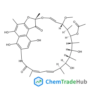 (7S,9E,11S,12R,13S,14R,15R,16R,17S,18S,19E,21Z)-2,15,17,27,29-Pentahydroxy-11-methoxy-3,7,12,14,16,18,22-heptamethyl-6,23-dioxo-8,30-dioxa-24-azatetracyclo[23.3.1.1~4,7~.0~5,28~]triaconta-1(28),2,4,9,
19,21,25(29),26-octaen-13-yl acetate