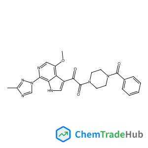 1-(4-Benzoyl-1-piperazinyl)-2-[4-methoxy-7-(3-methyl-1H-1,2,4-triazol-1-yl)-1H-pyrrolo[2,3-c]pyridin-3-yl]-1,2-ethanedione