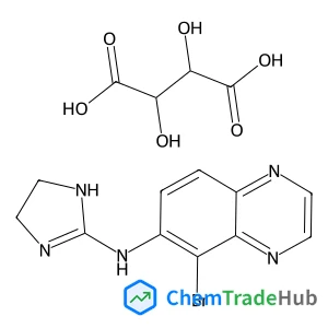 Hydrogen (2S,3S)-2,3-dihydroxysuccinate 5-bromo-N-(4,5-dihydro-1H-imidazol-2-yl)-6-quinoxalinamine (2:1:1)