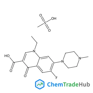 3-Quinolinecarboxylic acid,1-ethyl-6-fluoro-1,4-dihydro-7-(4-methyl-1-piperazinyl)-4-oxo-,monomethanesulfonate