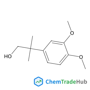 2-(3,4-dimethoxyphenyl)-2-methylpropan-1-ol structure