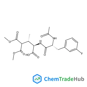 (2R,3S)-2-{[(2R)-2-Acetamido-3-(3-fluorophenyl)propanoyl]amino}-5-methoxy-4-(methoxycarbonyl)-3-methyl-5-oxopentanoic acid