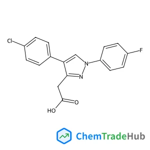 [4-(4-Chlorophenyl)-1-(4-fluorophenyl)-1H-pyrazol-3-yl]acetic acid