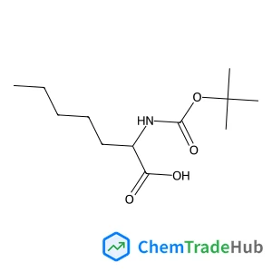 (2S)-2-({[(2-Methyl-2-propanyl)oxy]carbonyl}amino)heptanoic acid structure