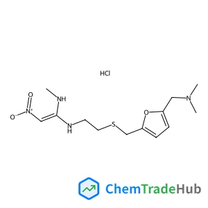 N-{2-[({5-[(Dimethylamino)methyl]-2-furyl}methyl)sulfanyl]ethyl}-N'-methyl-2-nitro-1,1-ethenediamine hydrochloride (1:1)