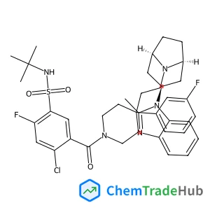4-Chloro-2-fluoro-5-{[4-(3-fluorophenyl)-4-{2-[(3-endo)-3-(2-methyl-1H-benzimidazol-1-yl)-8-azabicyclo[3.2.1]oct-8-yl]ethyl}-1-piperidinyl]carbonyl}-N-(2-methyl-2-propanyl)benzenesulfonamide