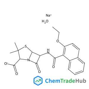 Sodium (2S,5R,6R)-6-[(2-ethoxy-1-naphthoyl)amino]-3,3-dimethyl-7-oxo-4-thia-1-azabicyclo[3.2.0]heptane-2-carboxylate hydrate (1:1:1)