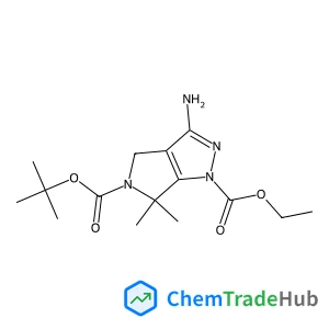 1-Ethyl 5-(2-methyl-2-propanyl) 3-amino-6,6-dimethyl-4,6-dihydropyrrolo[3,4-c]pyrazole-1,5-dicarboxylate