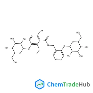 2-(beta-D-Glucopyranosyloxy)benzyl 3-(beta-D-glucopyranosyloxy)-6-hydroxy-2-methoxybenzoate