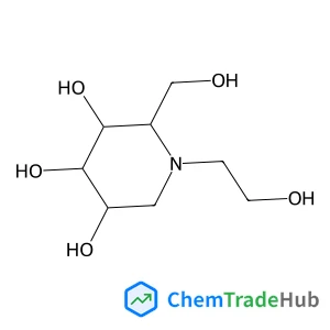 (2R,3R,4R,5S)-1-(2-Hydroxyethyl)-2-(hydroxymethyl)-3,4,5-piperidinetriol (2R,3R,4R,5S)-1-(2-Hydroxyethyl)-2-(hydroxymethyl)-3,4,5-piperidinetriol